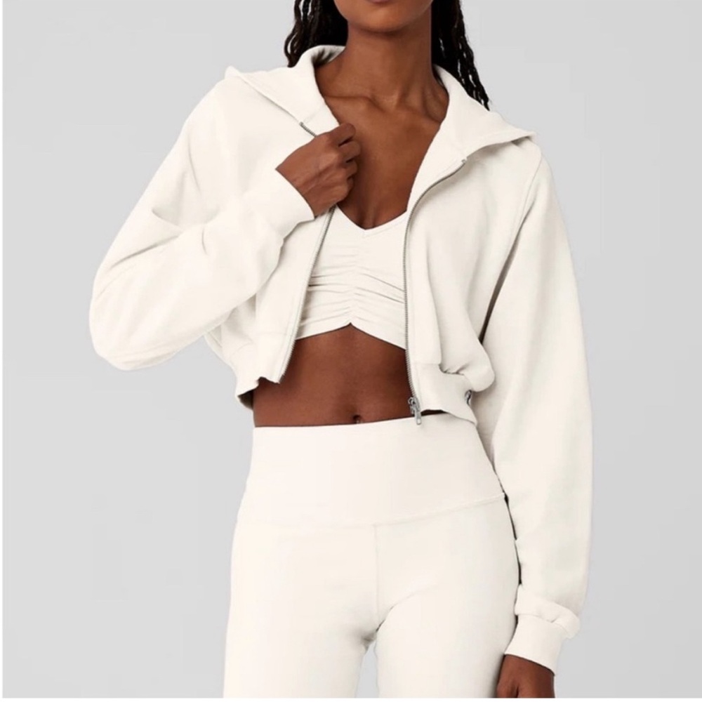 ALO YOGA- Breakaway hoodie-Ivory-XS….brand new without tags.  Too small